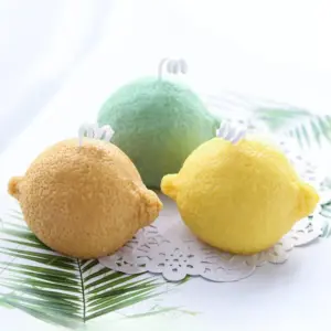 3D Lemon Fruit Decorative Candle