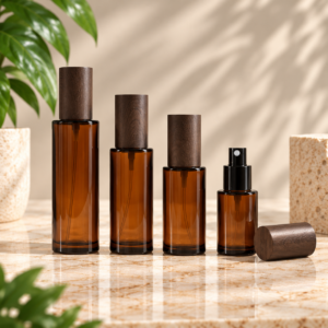 Amber Glass Fragrance Spray with Wood-Look Cap